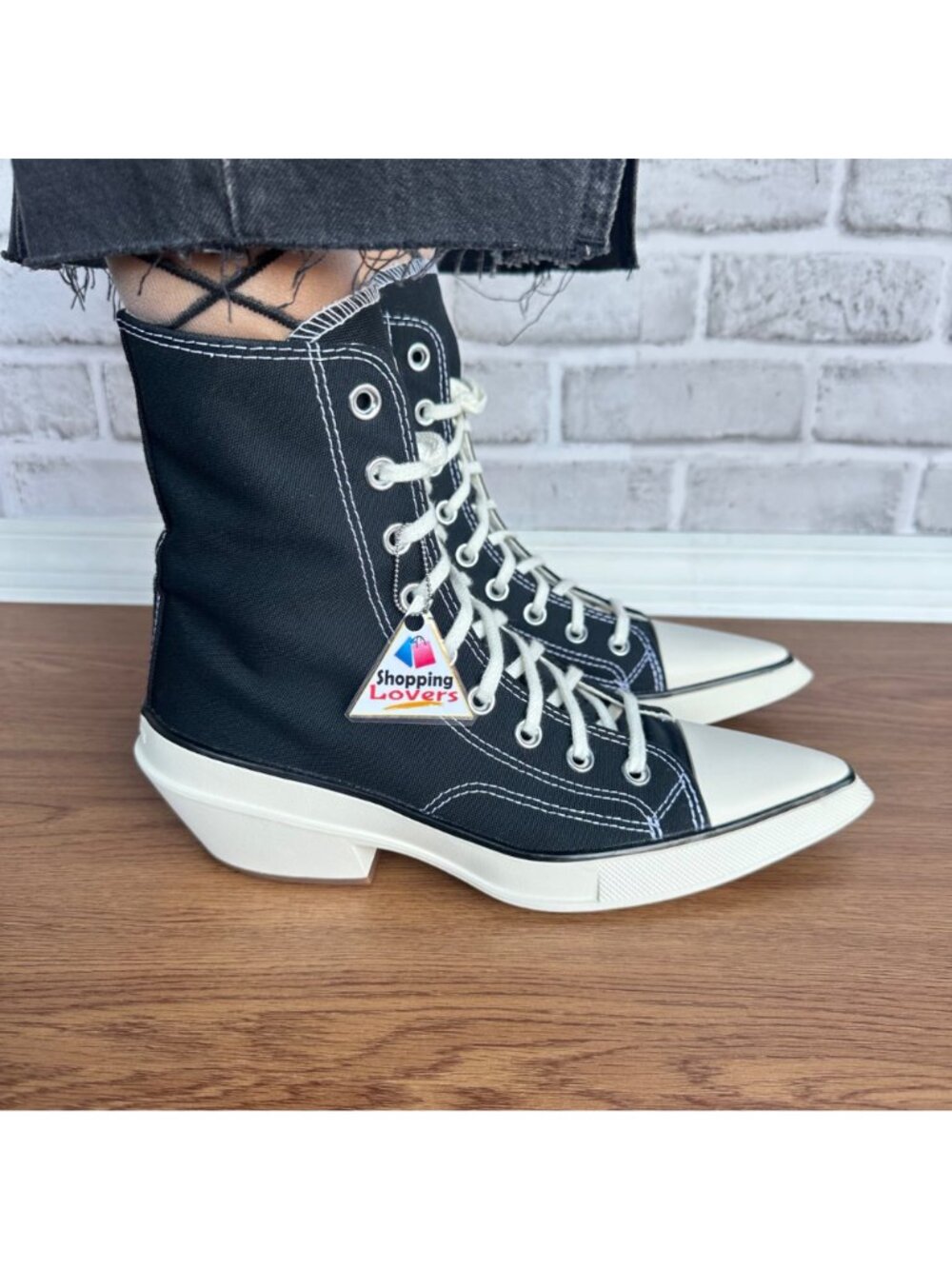 ❤️Converse Chuck 70 De Luxe Pointed Toe Hi 7.5 Womens Shoes Canvas Black A13016C - Picture 10 of 11